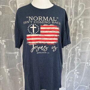 Large  "Normal isn't Coming Back" Heather Graphic T-Shirt New Original packaging